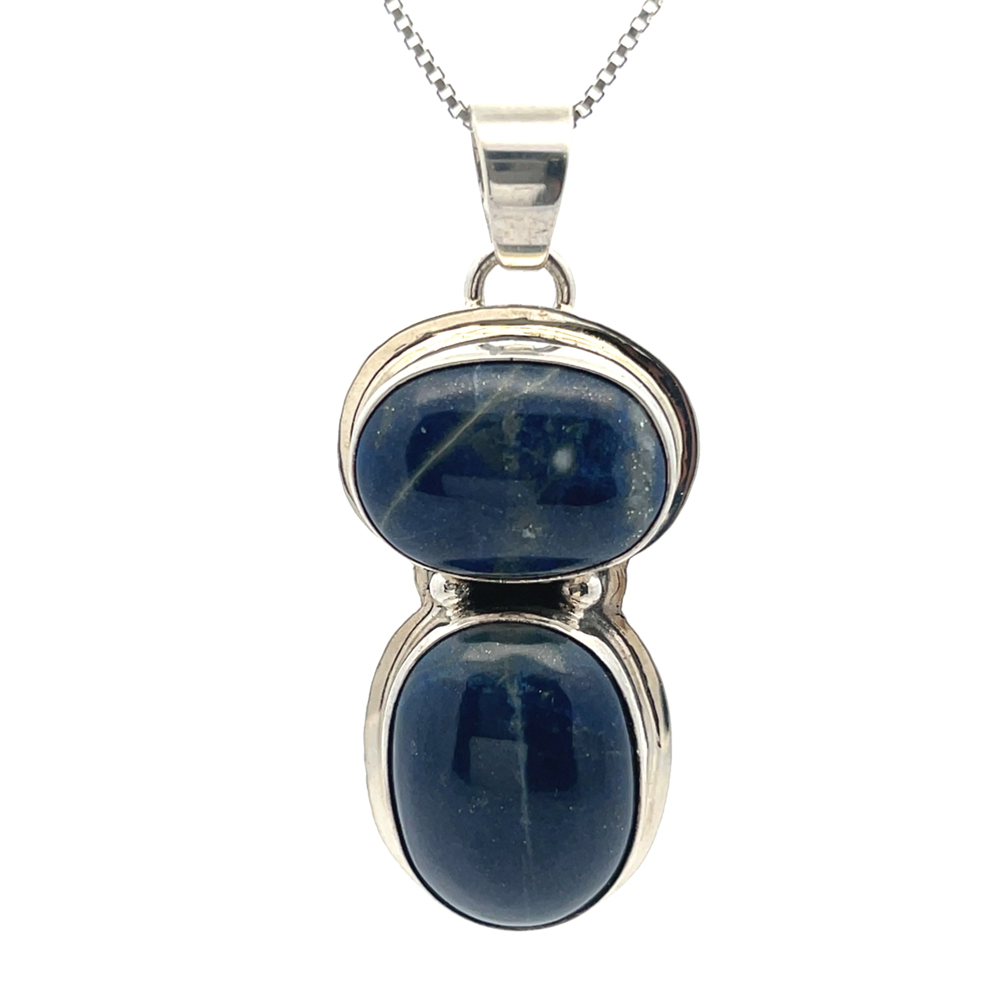 Crested Butte Lapis Lazuli Silver Navajo Necklace