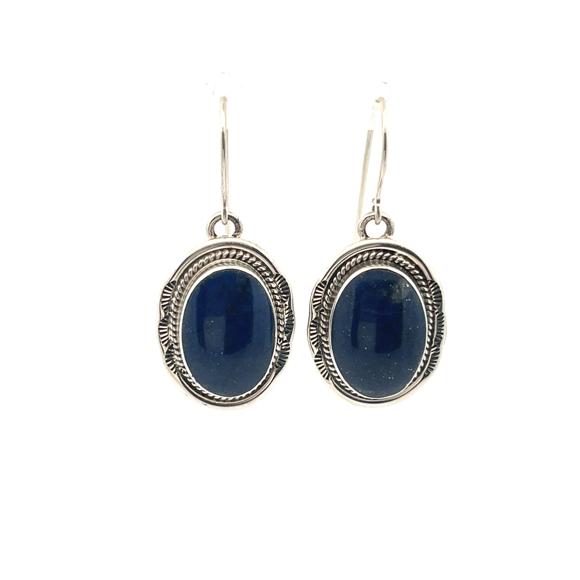 Crested Butte Lapis Silver Navajo Earrings