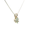Silver Aquamarine Pendant with Chain