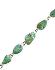 Silver Navajo Turquoise Link Bracelet