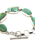 Silver Navajo Turquoise Link Bracelet