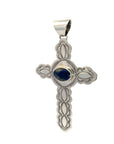 Crested Butte Lapis Lazuli Silver Cross Pendant