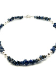 Lapis Lazuli Pebble Beaded Necklace