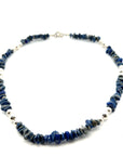 Lapis Lazuli Pebble Beaded Necklace