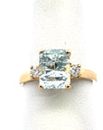 14ky Aquamarine Gold Ring