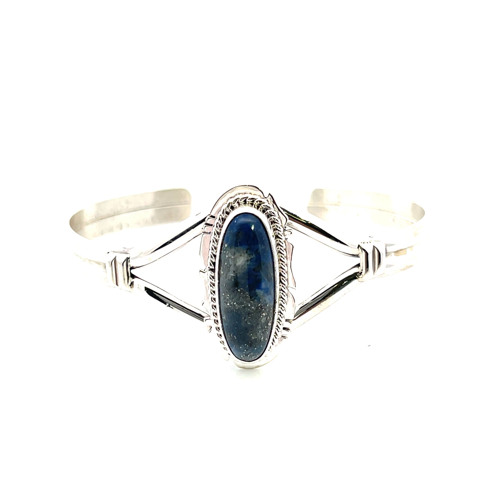 Crested Butte Lapis Lazuli Silver Navajo Cuff Bracelet