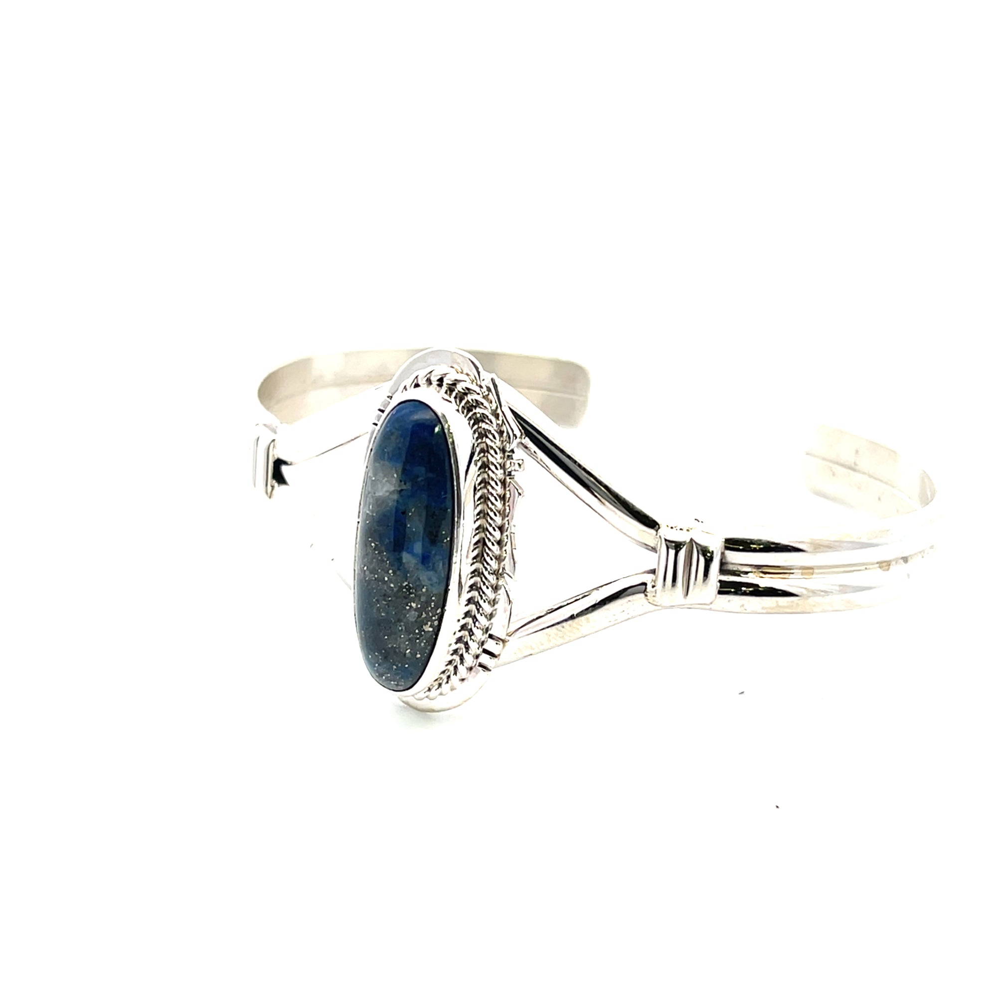 Crested Butte Lapis Lazuli Silver Navajo Cuff Bracelet