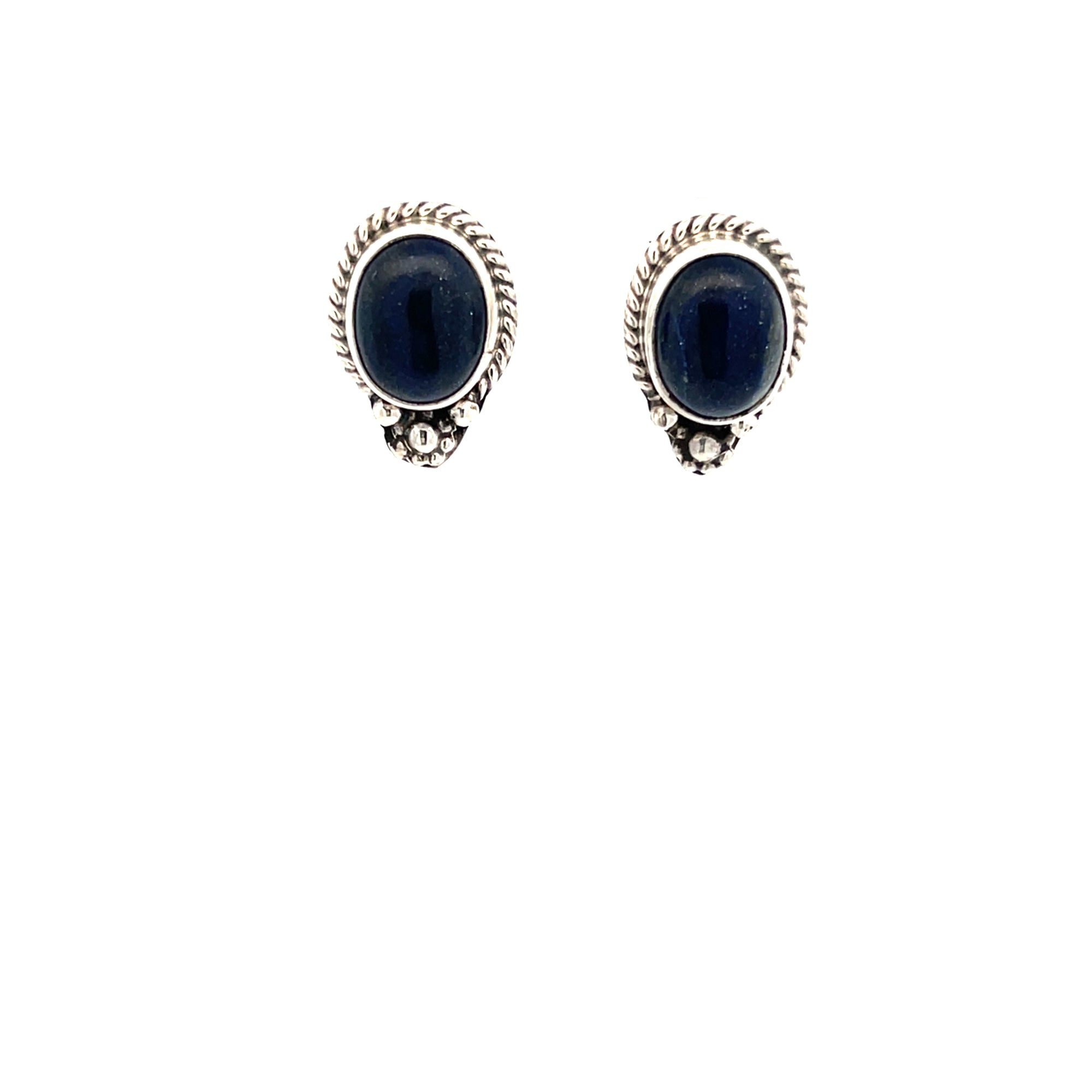 Crested Butte Lapis Lazuli Silver Navajo Post Earrings