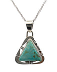 Colorado Turquoise Silver Navajo Necklace