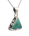 Colorado Turquoise Silver Navajo Necklace