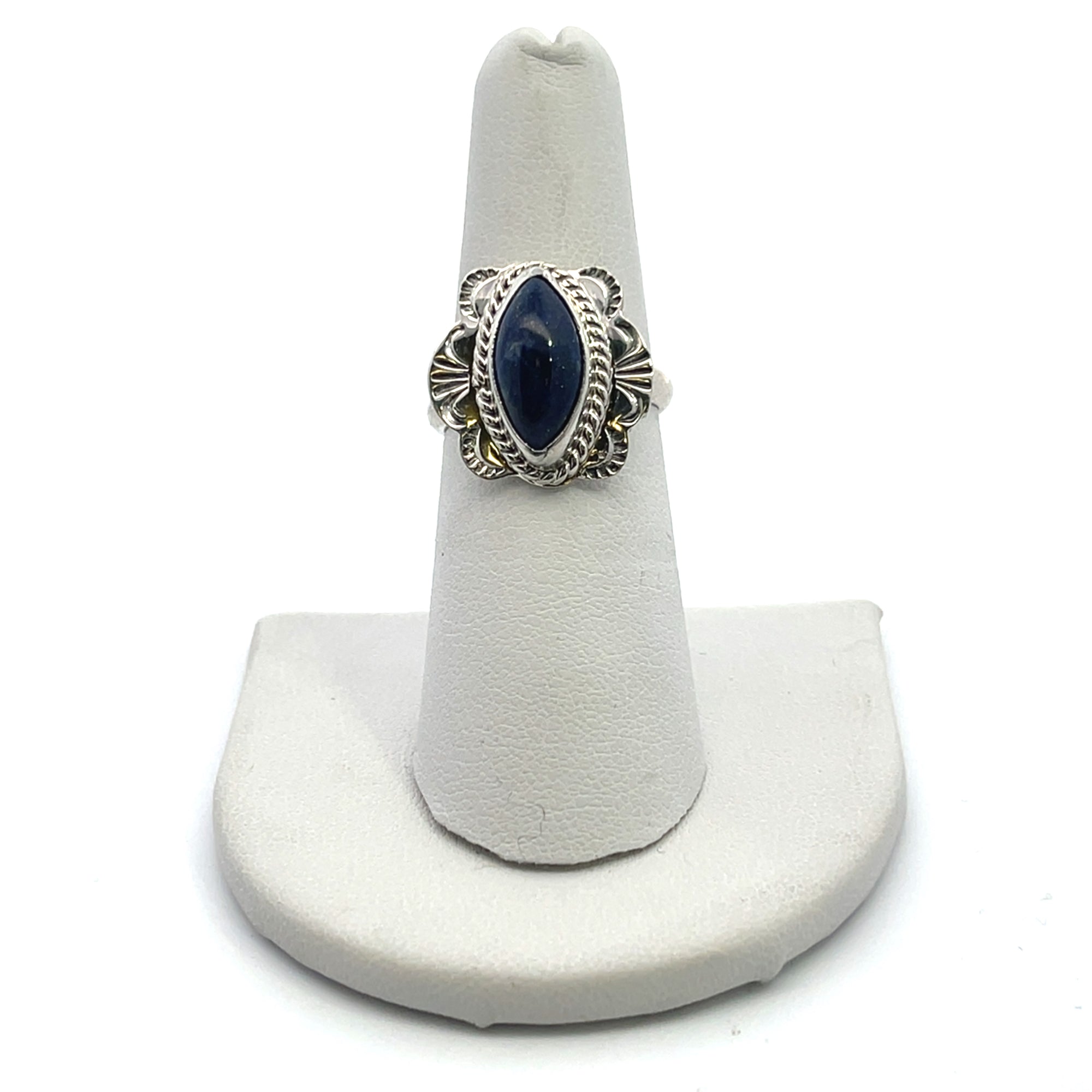 Crested Butte Lapis Lazuli Silver Navajo Ring