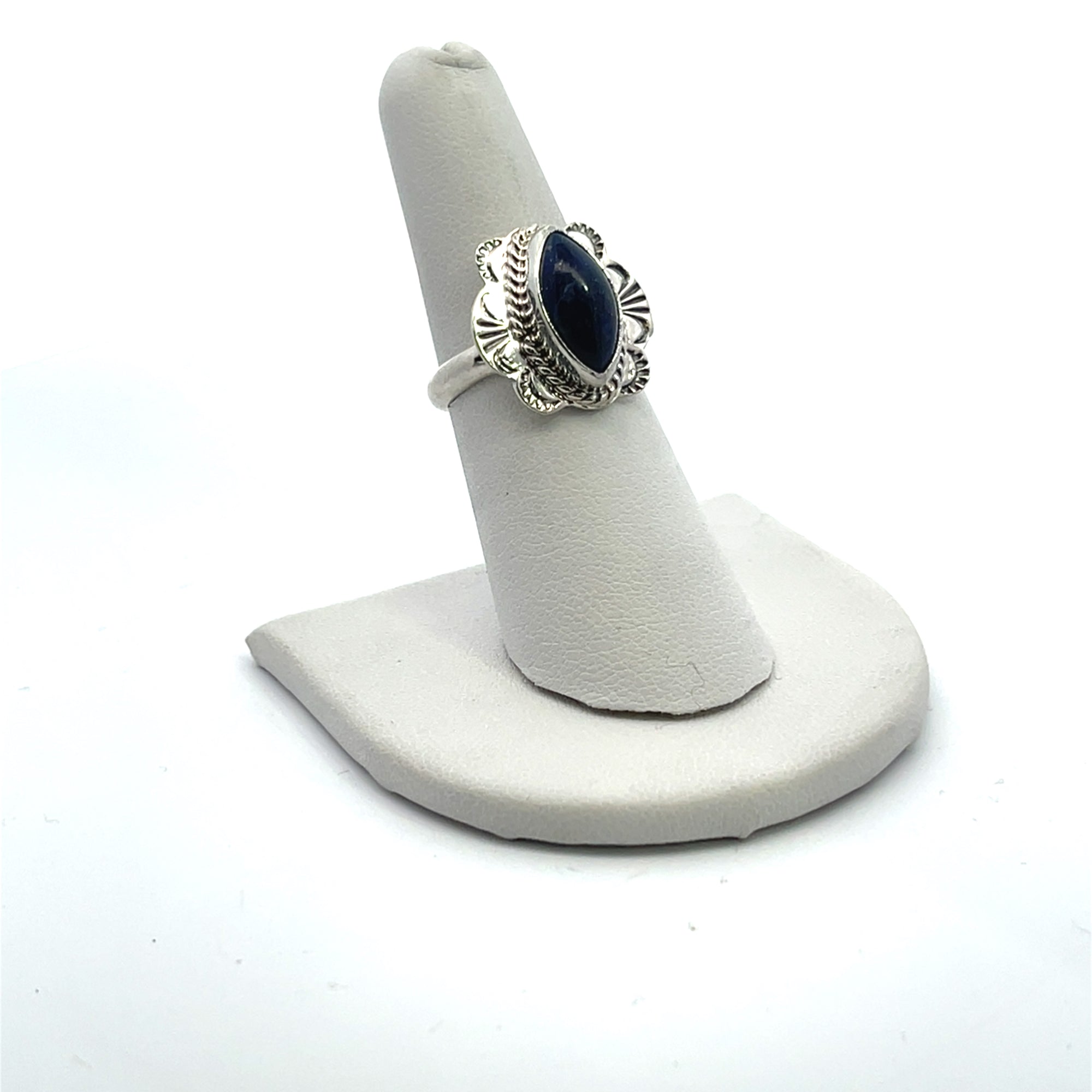 Crested Butte Lapis Lazuli Silver Navajo Ring