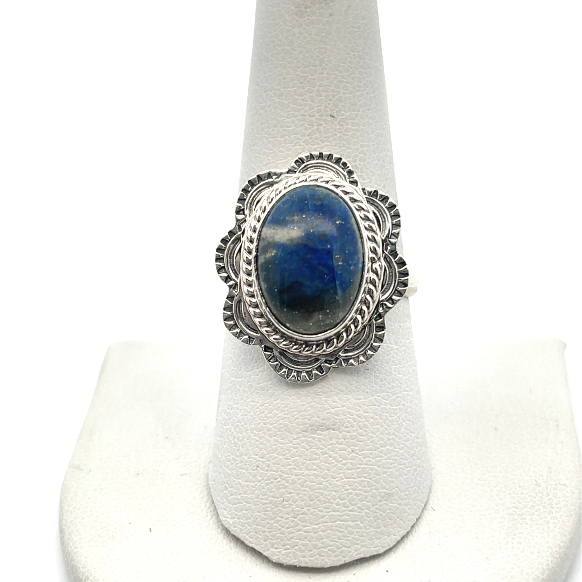 Crested Butte Lapis Lazuli Silver Navajo Ring