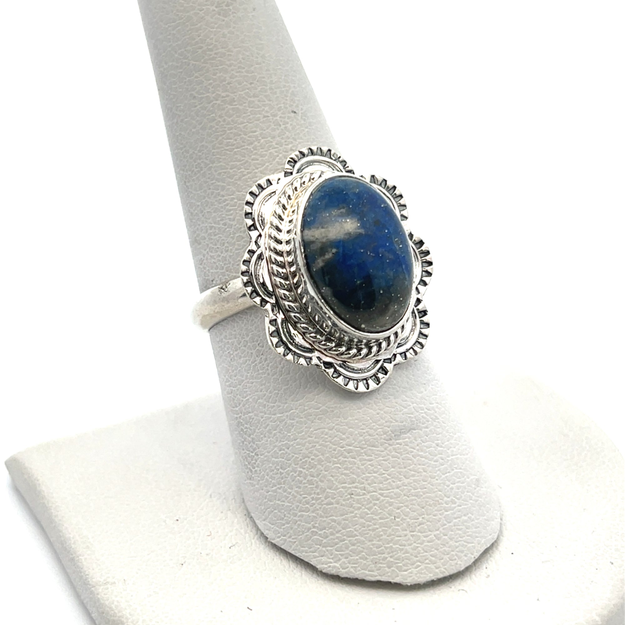 Crested Butte Lapis Lazuli Silver Navajo Ring