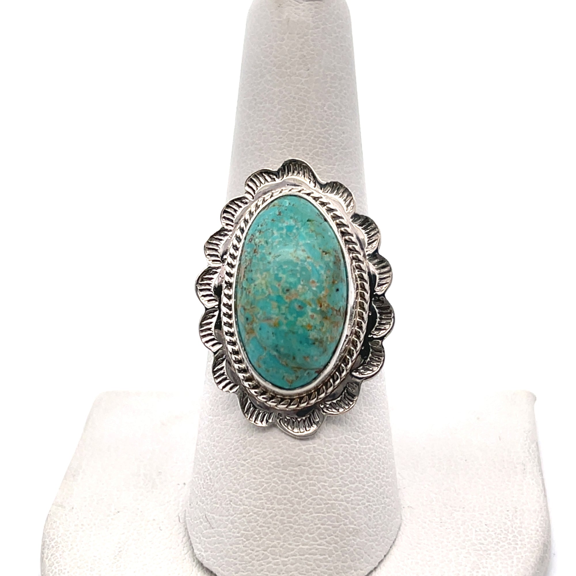 Silver Turquoise Navajo Made Ring