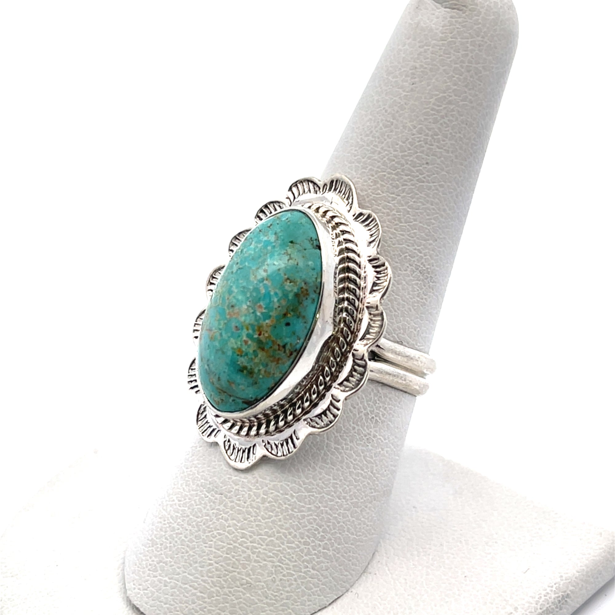 Silver Turquoise Navajo Made Ring