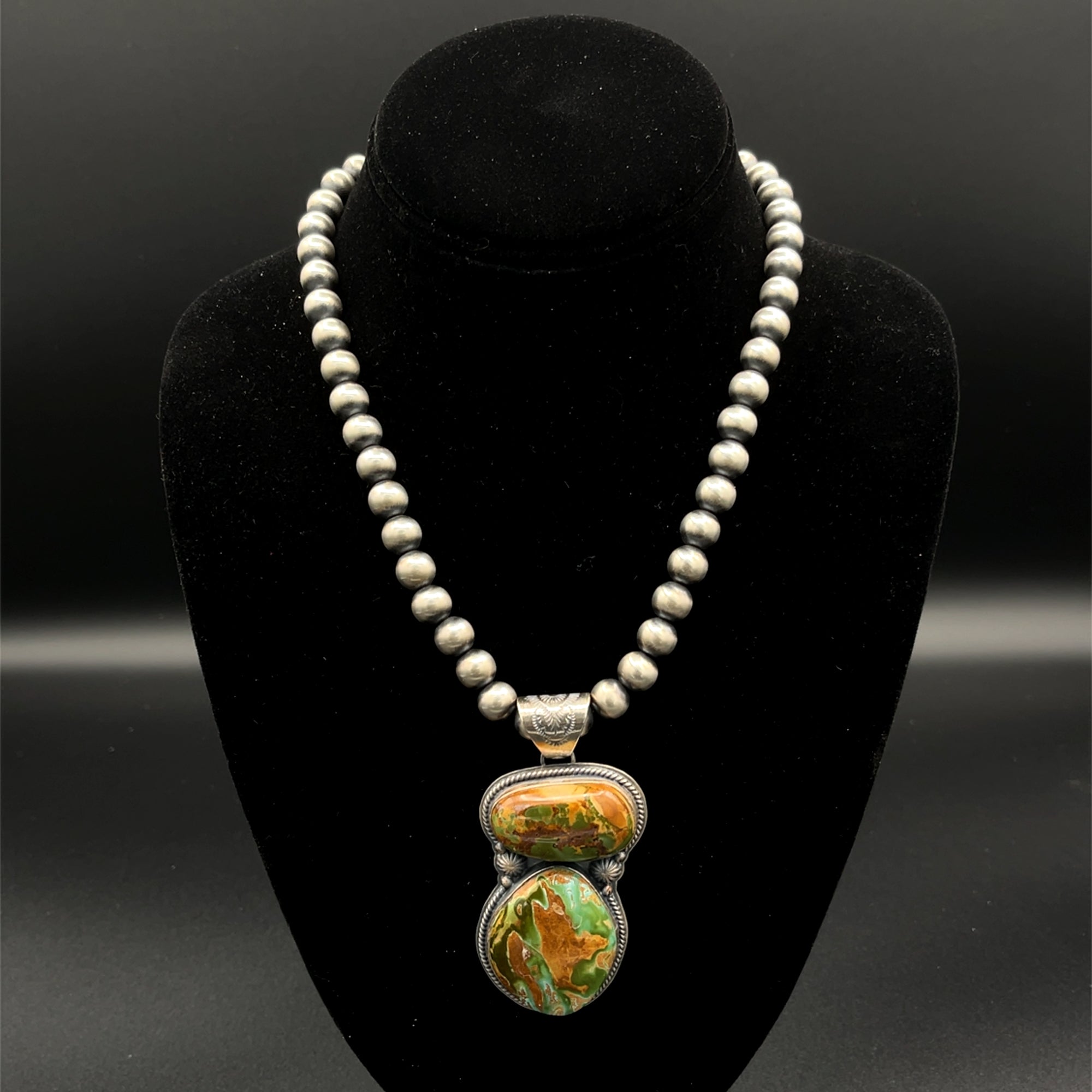 Navajo Silver Turquoise Pendant