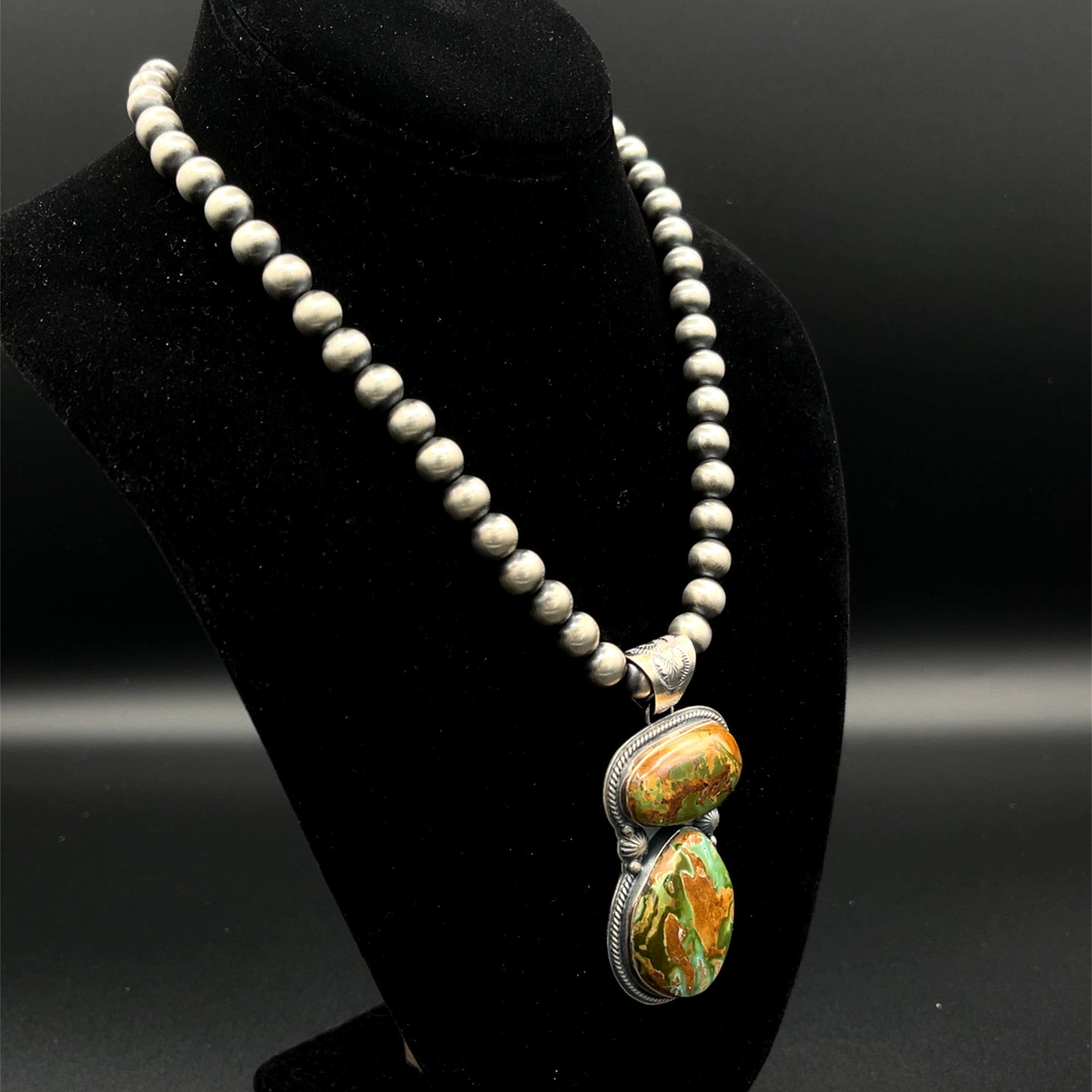 Navajo Silver Turquoise Pendant